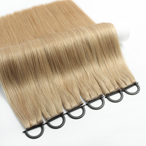 <span class=keywords><strong>Extension</strong></span> <span class=keywords><strong>per</strong></span> <span class=keywords><strong>Capelli</strong></span> Russi di Qualità Professionale, Grado 12A, Remy, Sottili e Invisibili, a Trama Singola, Doppio Filamento, con Colore Personalizzato - Product Image 3