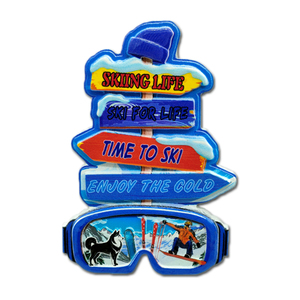 Cadeau de <span class=keywords><strong>voyage</strong></span> impression résine logo personnalisé européen neige montagne ski <span class=keywords><strong>islande</strong></span> Souvenir Reykjavik aimant de réfrigérateur - Product Image 2