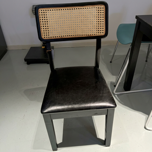 Modern Solid Ash Wood Dining <b>Chair</b> with Natural Rattan <b>Cane</b> Back | Commercial Restaurant & Cafe <b>Chair</b> - Product Image 1