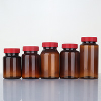 Flacons ambrés de 120 ml avec bouchons à vis noirs pour médicaments liquides en capsules, imprimés en sérigraphie