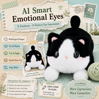 Jouet en peluche chat intelligent AI avec fonction émotionnelle, répétition vocale interactive, compagnon doux, cadeau personnalisé pour enfants OEM ODM