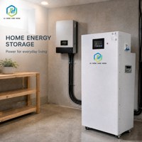 Système de stockage d'énergie domestique mural au lithium LiFePO4 48V 280Ah 15kWh avec BMS pour alimentation de secours hors réseau 51.2V