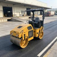 Mini-compacteur vibrant à double tambour de 3 tonnes, 27 kW, 36 CV, machine de compactage d'asphalte pour la construction de parkings et de chemins piétonniers