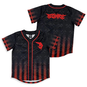Jersey de béisbol con nombre bordado impresión por sublimación ropa de béisbol de calle personalizada - Product Image 1