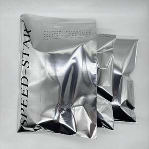 Custom LOGO Silver Mailer Aluminium Foil Poly Shipping Bags for Clothing Metallic Mailing Bags - Product Image 5