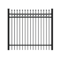 Clôture en acier résistante à la rouille avec pointe de lance, clôture extérieure en métal durable, clôture de jardin résistante aux intempéries, clôture de périmètre sécurisée