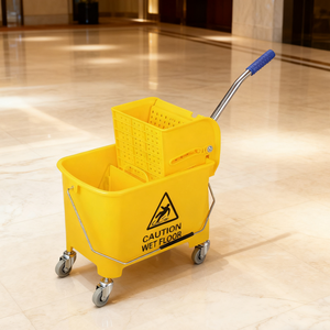 Fournitures <span class=keywords><strong>d</strong></span>'hôtel en plastique commercial en gros Chariot de nettoyage à seau unique <span class=keywords><strong>d</strong></span>'une capacité de 20 litres - Product Image 1