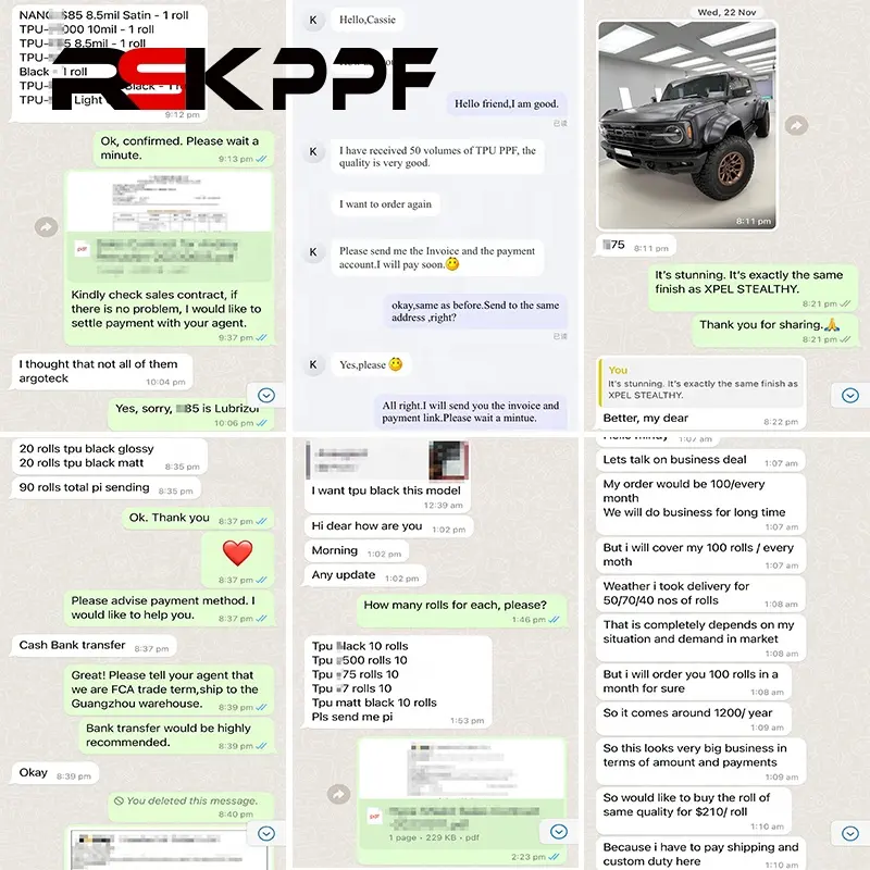 Ultra Kwaliteit Geen Vergelende Tpu Ppf Anti Kras Autolak Bescherming Films Zelfgenezende Nano Tpu Ppf Auto Films