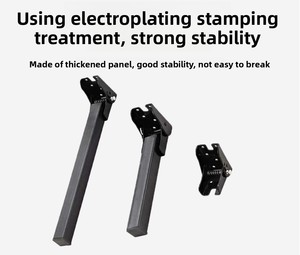 Gambe Pieghevoli per Tavolo HR, Supporti per Mobili, Staffe a 90 Gradi, Piedini Invisibili Nascosti in Metallo per Tubi Quadrati Alti, Gambe per Tavolo con Vano Portaoggetti - Product Image 3