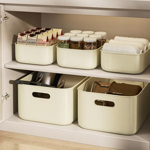 Scatola di plastica moderna con coperchio Desktop Organizer cesto per giocattoli Snack vestiti articoli per la casa - Product Image 2