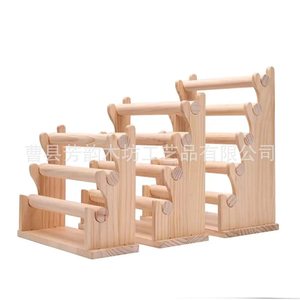 Wooden Tiered Display Rack For Bracelets Necklaces Hair Accessories Jewelry Organizer Multi Layer Storage <b>Stand</b> - Product Image 5