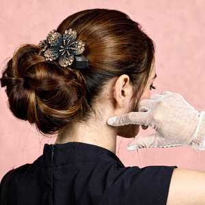 กิ๊บติดผมรูปปากเป็ดแบบใหม่ประดับดอกไม้และเพชรเทียม อุปกรณ์เสริม<span class=keywords><strong>ผม</strong></span>สำหรับคุณแม่ - Product Image 4