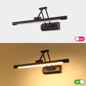 Minimalist Black Aluminum LED Wall Lamp 3500K Warm White <b>Light</b> For <b>Bathroom</b> <b>Mirror</b> Surface Mounted E27 Bulb Base - Product Image 3