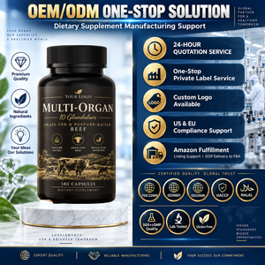 Complejo de Suplementos de Órganos de Res, 10 Carnívoros Alimentados con Pasto, Proporciona Energía, Médula Hepática, Cerebro, Tiroides, Bazo, Riñón, Calostro, Corazón - Product Image 1