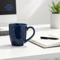 Mug à café en céramique mouchetée de 16 oz, gravé au laser, aux couleurs de l'équipe NCAA Penn State Nittany Lions, pour le café
