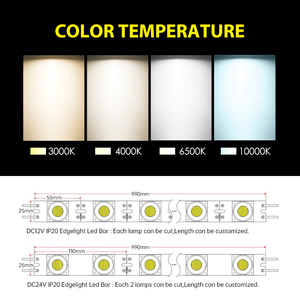โมดูลไฟ LED Edgelight ความสว่างสูง 2160LM DC24V 28.8W 18LED/เมตร สำหรับกล่องไฟด้านเดียวขนาด 80-200 มม. - Product Image 5