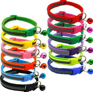 Collier Réfléchissant en Nylon Réglable Multicolore avec Clochette pour Chats et Chiens – Vente en Gros Fabricant - Product Image 1
