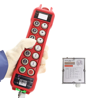 Remote Kontrol Nirkabel Industri Tahan Air IP67, Terverifikasi Kartu Pintar, 12 Tombol, 6 Fungsi, Kecepatan Tunggal untuk Crane