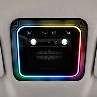 Lampe de plafond de voiture RGB à commande tactile, lumière d'ambiance respirante à dégradé, synchronisation rythmique musicale, lumière de dôme intérieure laser