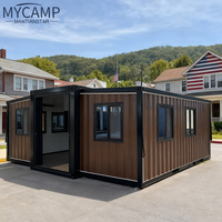 Maison préfabriquée mobile anti-sismique de 20 pieds ou 40 pieds, mini-maison pliable et extensible, 2, 3, 4 ou 5 chambres, villa de luxe préfabriquée