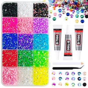 Offre Spéciale – Kit DIY de Strass pour Ongles Bling Bling avec 24/40/60 Grilles de Cristaux en Résine à Dos Plat Couleurs AB/Candy de 3mm - Product Image 3