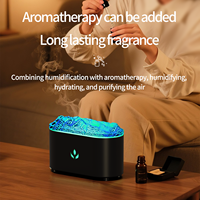 Humidificateur électrique miniature personnalisé à flamme pulvérisée, veilleuse à changement de couleur, capacité de 150 ml, fonctionnement silencieux, huile essentielle