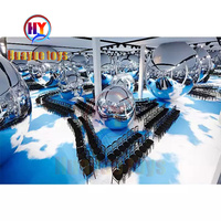 2024 suspendu gonflable miroir boule miroir ballon géant miroir sphère pour décoration scellé or/argent boule grande boule brillante