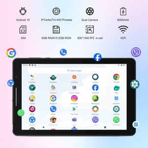 แท็บเล็ตพีซี C idea 2025 คุณภาพสูง ขนาด 8 นิ้ว ระบบแอนดรอยด์ 16 แบบ Quad Core พร้อม WIFI 4G LTE แบตเตอรี่ 8000mAh ชิปประมวลผล MTK สำหรับธุรกิจและการศึกษา - Product Image 2