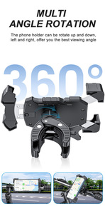 Soporte Universal para Teléfono de Bicicleta - Soporte Antivibraciones para Teléfono de Motocicleta/Bicicleta para iPhone, Samsung, E-Scooter/Carrito de Golf/Moto de Reparto - Product Image 4