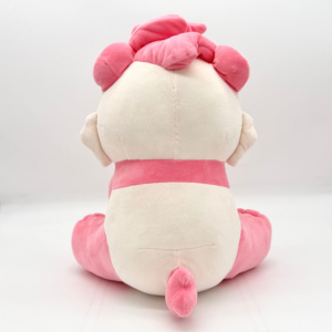 Lindo Oso de Peluche Rosa y Blanco de Dibujos Animados, Diseño Estilizado con Lengua Fuera, Muñeco de Peluche, Decoración Kawaii para Sofá, Regalo de Cumpleaños - Product Image 5