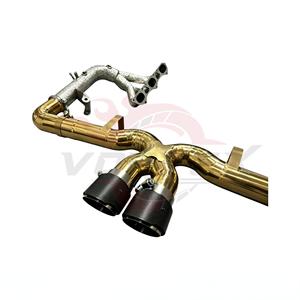 Échappement de course Vortex Gold Titanium pour Porsche 911 992 GT3 4.0 2022-2025 avec collecteurs thermiquement protégés et doubles embouts en carbone - Product Image 6