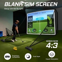 Cage de frappe de golf avec écran d'impact 10x7 pieds pour simulateur, équipement d'entraînement de driving et de chipping intérieur/extérieur
