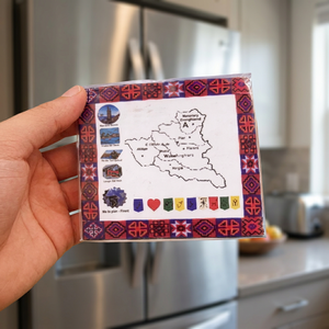 Imán de nevera artesanal con mapa de Kinnaur, recuerdo de viaje, imán decorativo para nevera para turistas, Montaña del Himalaya - Product Image 1