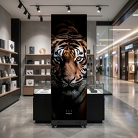 Afficheur LED portable réglable, écran publicitaire LED intérieur contrôlable par WIFI et USB