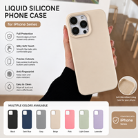 Coque de téléphone en silicone liquide TOPIN SRP-E016, toucher doux, antichoc pour iPhone, plusieurs couleurs, personnalisable, épaisseur 23,8 mm