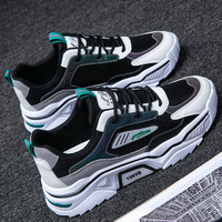 Sneakers de luxe pour hommes, semelle épaisse, couleurs réfléchissantes, semelle en caoutchouc antidérapante, chaussures décontractées tendance pour la marche