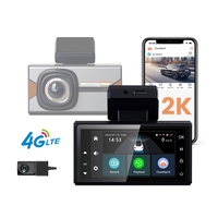 Caméra de voiture HD 2K + 1080P 4G, lecture vidéo à distance, enregistreur de conduite, surveillance du stationnement, 4G, WIFI, GPS, Dashcam, 2 canaux, Dvr