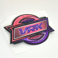 Écusson thermocollant en silicone personnalisé avec logo 3D holographique dégradé en TPU, patchs de transfert thermique texturés pour vêtements