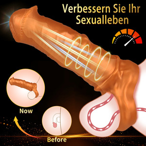 Manicotto per pene da <span class=keywords><strong>uomo</strong></span> ispessito e ingrandito, a lunga durata, con design cavo a denti di lupo, realistico, giocattolo per adulti, <span class=keywords><strong>dildo</strong></span> cavo - Product Image 3