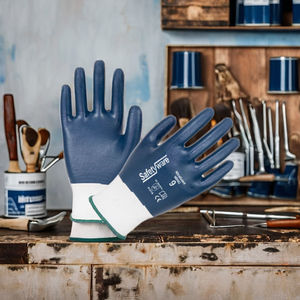 ถุงมือนิรภัยสำหรับงานเคลือบ EN388เส้นโพลีเอสเตอร์กันน้ำและทนน้ำมันพร้อมถุงมือนิรภัยฟังก์ชั่นกันลื่น - Product Image 1