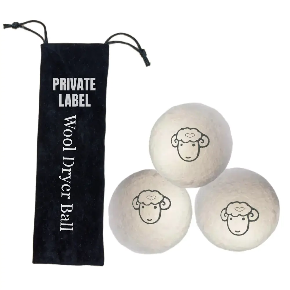Шарики для сушки шерсти 2022 Лидер продаж на Amazon 6 упаковок шарики для стирки 7 см шарики из овечьей шерсти