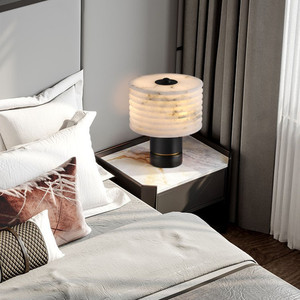 Lámpara de Mesa de Mármol de Estilo Nórdico Minimalista Moderno, Lámpara de Mesa de Diseño de Alta Gama para Sala de Estar y Dormitorio - Product Image 3