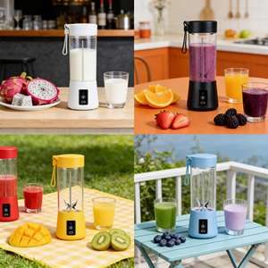 Licuadora Portátil Recargable USB de 380 ml, para Hacer Smoothies, Libre de BPA, con Contenedor a Prueba de Fugas, para Triturar Hielo, Ideal para el Hogar, el Automóvil y el Autocaravana - Product Image 2