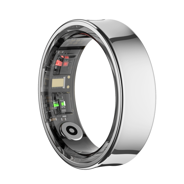 Hot Selling R09 5ATM Waterproof Stainless Steel Smart Ring Health Monitor Fitness Tracker Health Ring for Android iPhone Fitness
