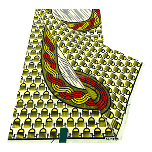 6 Yards de Tissu Africain Wax Hollandais en Coton Tissé Uni Respirant Double Face pour Vêtements Africains et Robes pour Filles - Product Image 3