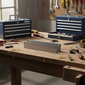 Riel deslizante 5003 para almacenamiento de herramientas, 120 mm de largo, 20 mm de alto, con orificios de montaje - Product Image 3