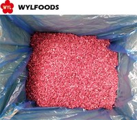 Crumble de Frambuesa Roja Congelada IQF al por Mayor, Precio por 10 kg
