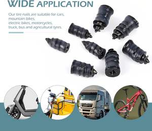 60 piezas <span class=keywords><strong>de</strong></span> tornillos <span class=keywords><strong>de</strong></span> goma en espiral para reparación <span class=keywords><strong>de</strong></span> neumáticos, herramienta <span class=keywords><strong>de</strong></span> autoservicio rápida para coche, camión, motocicleta, tractor - Product Image 5