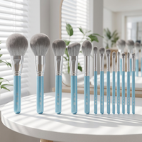Ensemble de 13 pinceaux de maquillage avec logo personnalisé, poils synthétiques doux, pinceau cosmétique