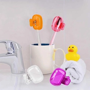 Toothbrush Organizer Clip Portable Plastic Travel Toothbrush Case With Protective Cap For On The Go Use - Product Image 2